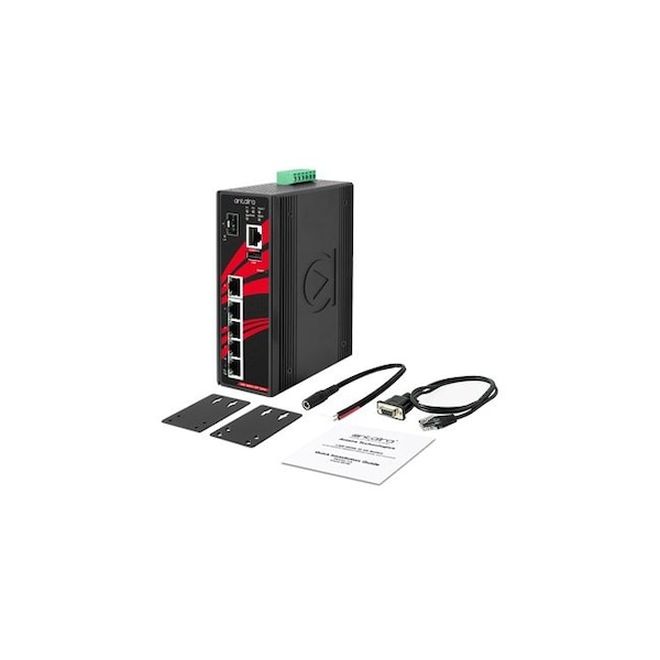 6-Port Industrial Gigabit Light Layer 3 Managed Ethernet Switch